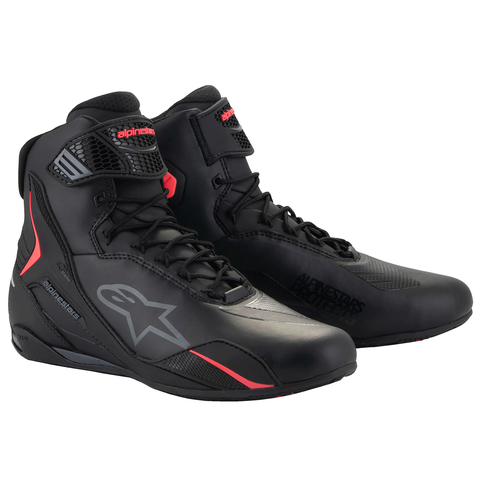Alpinestars Stella Faster-4 Womens Riding Shoes (8, Black/Diva Pink) main product image